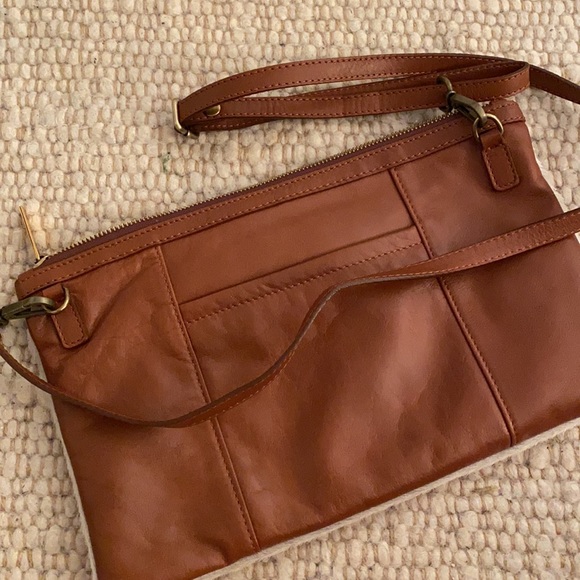 Genuine leather and horsehair clutch with strap - Picture 7 of 7